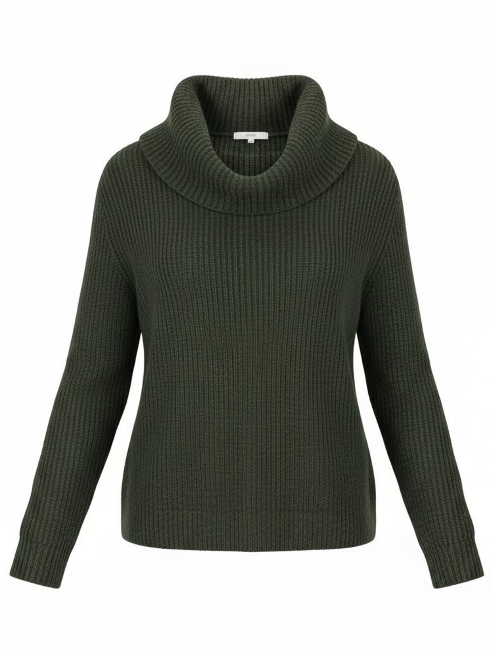a.n.a Olive Ribbed Cowl Neck Sweater